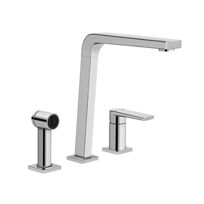 Monocomando para cozinha com ducha Bistrô cromado