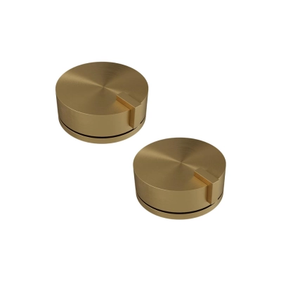 Par de Acionamentos Misturadores de Bancada para Lavatório Quantum - Brushed Gold