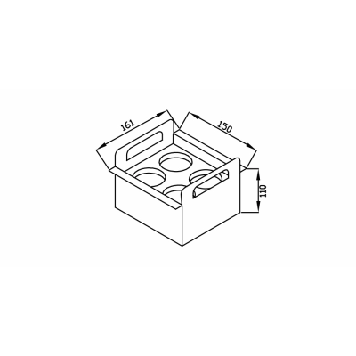 PORTA CONDIMENTOS PARA CANAL ORGANIZADOR – 150MM