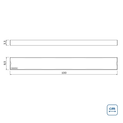 Ralo New Slim Tramontina em Aço Inox 100 x 7 cm