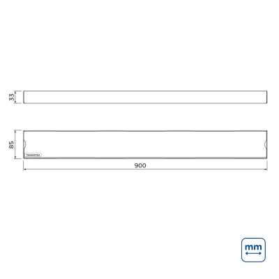 Ralo New Slim Tramontina em Aço Inox 90 x 7 cm