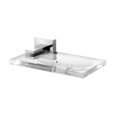 Saboneteira de parede Square cromado