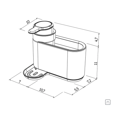 Suporte de Esponja com Dosador de Sabão Tramontina em Plástico ABS e Aço Inox