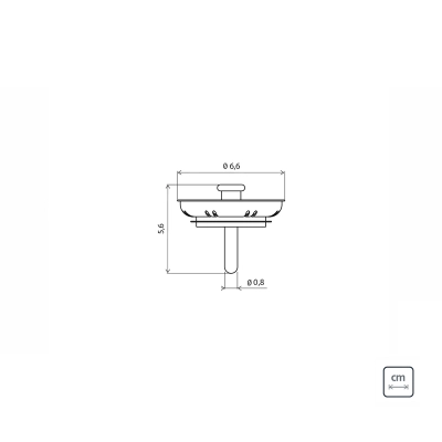 Tampa de Válvula Tramontina Econômica 3 1/2" em Aço Inox Polido e Polipropileno para Pias Cubas e Tanques