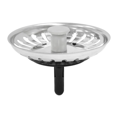 Tampa de Válvula Tramontina Econômica 4 1/2" em Aço Inox Polido e Polipropileno para Pias e Cubas